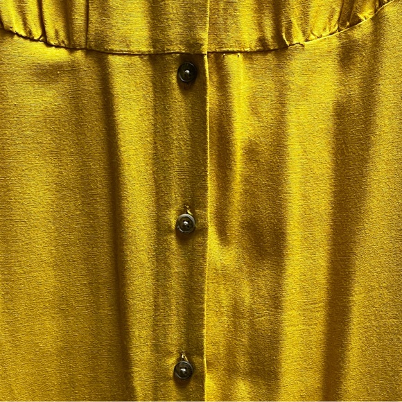 A New Day women’s ruffle short sleeve V-neck button front midi dress - Picture 4 of 5